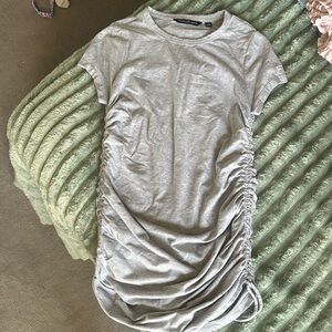Calvin Klein grey tight dress with a synch on both sides